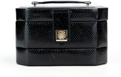  Fekete Tok Ékszertartó Láda Kozmetikum Monnari Lakkozott Kígyó Mintás (ETU0070-020)