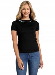 Guess Fekete Pamut Női Póló Kerek Nyakkivágással Xs Gmk