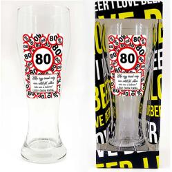 Neves Ajándék Ha úgy érzed 80 karikás - Söröspohár, 665 ml (SP258)