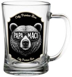 Neves Ajándék Papa Söröskorsó 500 ml - Papa Maci - Söröskorsó Papáknak (SS388)