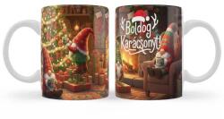 Nevesajándék Karácsonyi Bögre 3 dl - Boldog Karácsonyt feliratú Gnome Manók Karácsonya (B1368)