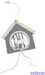  Havas fa ház szarvassal - Szürke