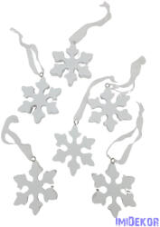  Fadekor fehér szalagos formák - Hópehely