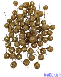 Glitteres drótos bogyó - Arany