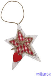  Kockás közepű fa függelék - Házikó