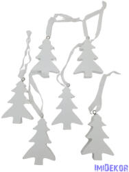  Fadekor fehér szalagos formák - Fenyőfa