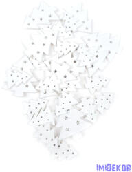 Fa dekor csillagos fenyőfa - Fehér