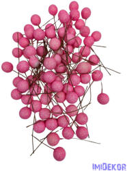 Glitteres drótos bogyó - Rózsaszín