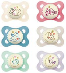 MAM Játszócumi Original night, Világítós, megújult! szilikon lapított (méret: 1) 2 - 6 hó - babybear