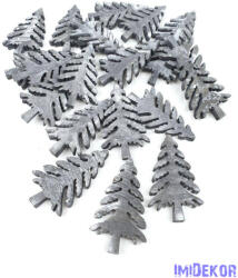 Fa dekor fenyőfa 20db/csomag - Szürke