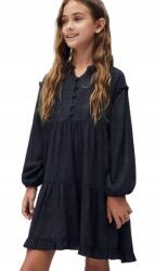 Mango Szürke Lány Ruha Fodrokkal És Gombokkal Városi 128 Kyp