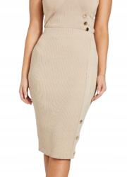 Guess Bézs Ceruzaszoknya Magas Derékkal És Gombokkal S Gmc