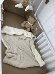 Baby Forest Puha meleg kötött babatakaró egyedi hímzéssel