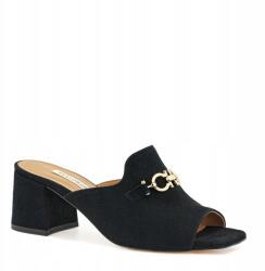 Bravo Moda Fekete flip-flop papucs természetes velúrbőrből! 35 (E0040 Czarny Zamsz 35)