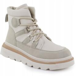 Butosklep Bézs platformos női bokacsizma Új 9247 37 (25BT26-9247 BEIGE)