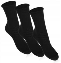 Betlewski Női zokni 3 pár fekete kényelmes hosszú univerzális (3XBSD-01 CZARNY)