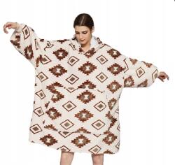 Takaró pulóver takaró Hastiget Oversize Grid indián