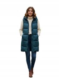 Cream Téli Pihe-puha Kapucnis Mellény Zöld M K2F