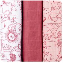 XKKO biopamut pelenkák 70x70 régi idők Safari Mesa rózsaszín keverék (CTN070014)