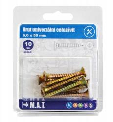 Teljes menetű csavarhúzó 6.0x50mm Zz (10 db) (600061)