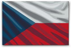  Festés számok szerint - Csehország zászló Méret: 40x60cm, Keretezés: Műanyagtáblával
