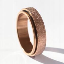 CalmRings Matt Gyűrű Rózsaszín Arany forgó sebészeti acél stresszoldó - allegro - 4 540 Ft