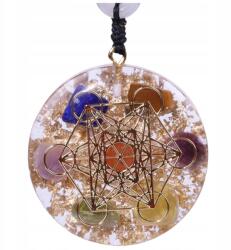 Gyönyörű Orgonit Nyaklánc Metatron Kocka Lapis Lazuli Jáspis Olivin Csakrák (Naszyjnik Agat Ametyst Lazuryt 0001907)