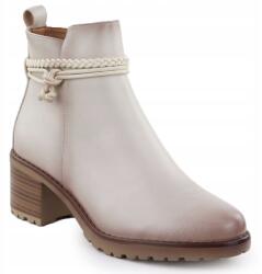 Potocki Bézs színű, női, bélelt bokacsizma vastag sarokkal Potocki Z25-SZ12690 41 (Z25-SZ12690-BG)