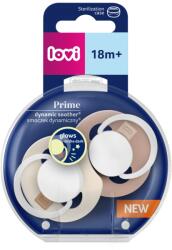 LOVI Set suzete din silicon pentru +18 luni Dynamic Prime Ivory/Blush 34/438, 2 bucati, LOVI