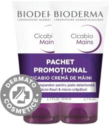 BIODERMA Pachet Crema de maini Cicabio, 2 x 50ml, Bioderma