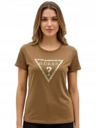 Guess Barna Női Póló Dekoratív Felirattal És L Gnd Logóval (Q2RP20K9TJ0)