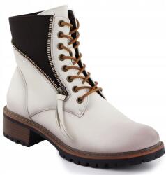 VINCEZA Női bokacsizma, worker stílusú, bézs színű Vinceza 26-58559 37 (58559)