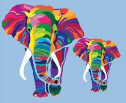  Festés Számok Alapján Elefántok Festővászon Számok Szerinti Festéshez 40x50 (095YX9ZXY)