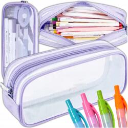  Iskolai tolltartó Iskolatáska Fiú Lány Átlátszó (Piórnik szkolny Fioletowy Transparentny)