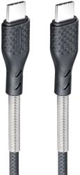Forcell Carbon kábel C-type-c 3.0 QC Power Delivery PD60W CB-02C CB-02C fekete 1 méter