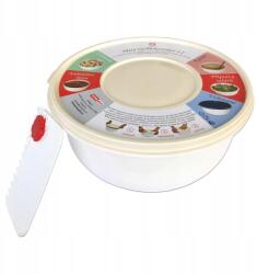  3 literes tál gyors kelesztéshez és habosításhoz fedővel, pH-érték arányú színkeverék ingyenes spatulák (256716)