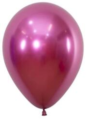 Flippy Set 12 Baloane, Flippy, din Latex Chrome, 30 cm, Fucsia (teo-162064)