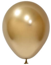 Flippy Set 12 Baloane, Flippy, din Latex Chrome, 13 cm, Auriu (teo-162079)