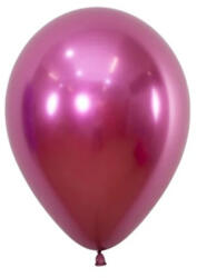 Flippy Set 12 Baloane, Flippy, din Latex Chrome, 13 cm, Fucsia (teo-162090)