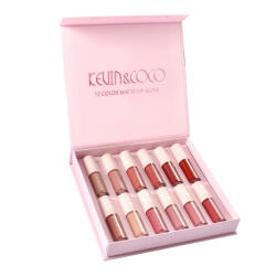 Flippy Set 12 rujuri mate, rezistente la transfer, KevinCoco, 1.85 ml, Cutie Roz (teo-122823)