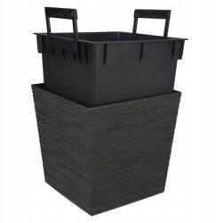 ProGarden Virágcserép csomagoló négyzet 24 cm fekete (KO-Y89300420)