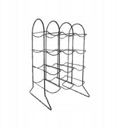  Fém borállvány fekete 12 palack (HT-22170822)