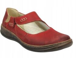 Helios Női Félcipő Helios 655 Bordó Bőr Gumis Puha És Kényelmes (655.14)