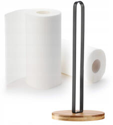 Galicja Scandi fém papírtörölközőtartó állvány fával fekete Galicja (290880)