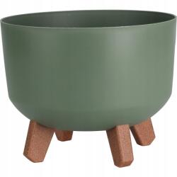 ProGarden Virágcserép lábakon kerek 24 cm zöld (KO-Y89300580)