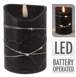  Led gyertya átmérője 7x10cm 1LED/ 7 Led Piros (386574)