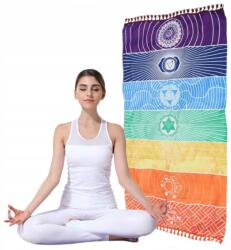  Frottír Törölköző 7 Csakra Szövet Falra Meditáció Jóga 150x75cm Ajándék (MATA RĘCZNIK KOC SIEDEM CZAKR FROTTE 150x75)