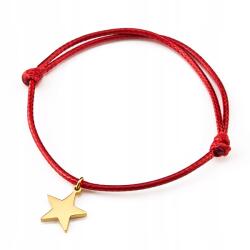 Betlewski női karkötő csillag medállal, zsinóros, univerzális méret (BBST-G CZERWONY)
