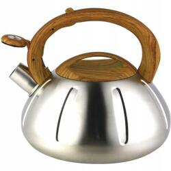 Hoffner acél vízforraló, 3L, síppal, gáz/indukciós, barna (HF-3982)