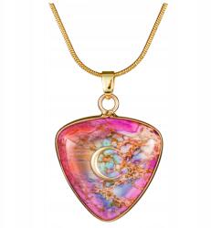  Nyaklánc Medál Háromszög Császári Jáspis Hold Gyökércsakra Energia (NASZYJNIK WISIOREK JASPIS CESARSKI KSIĘŻYC)